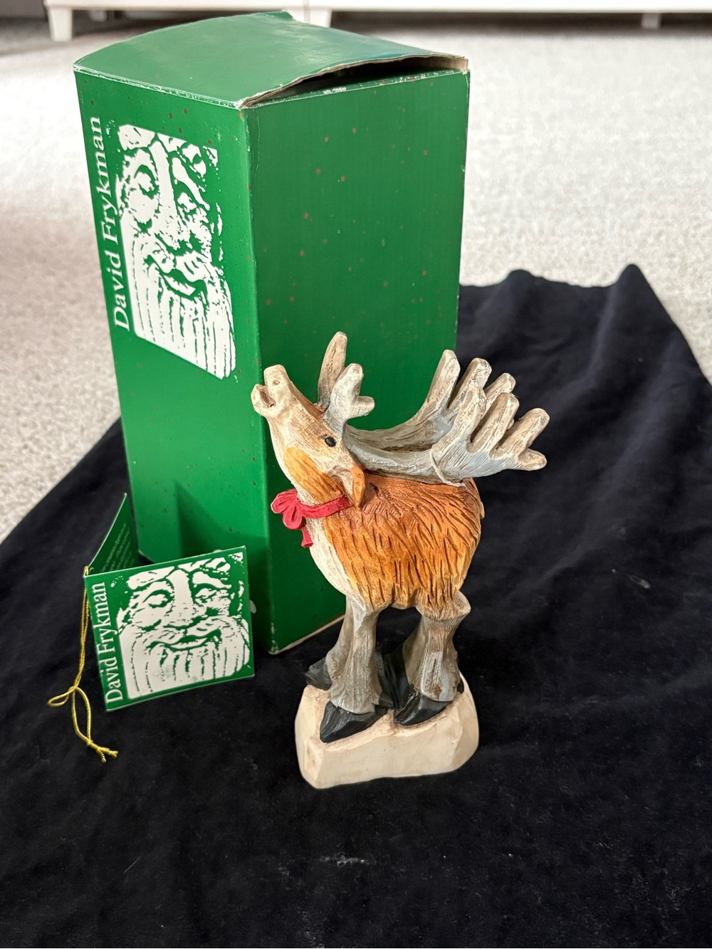 Holiday Reindeer Figurine - Orange and Brown